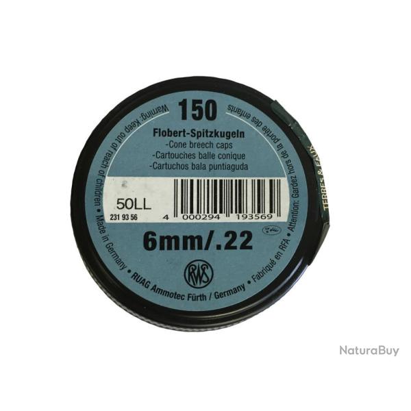 BALLES 22LR CONIQUES X150 - RWS