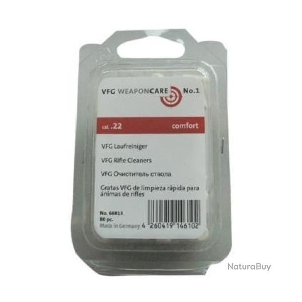 Boite de tampons de nettoyage VFG confort cal.22 par 80