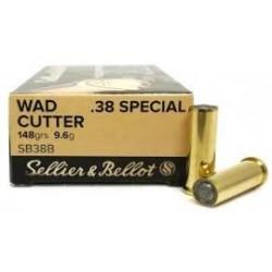 MUNITION SELLIER & BELLOT CAL 38SP 148GRS WC BTE DE 50