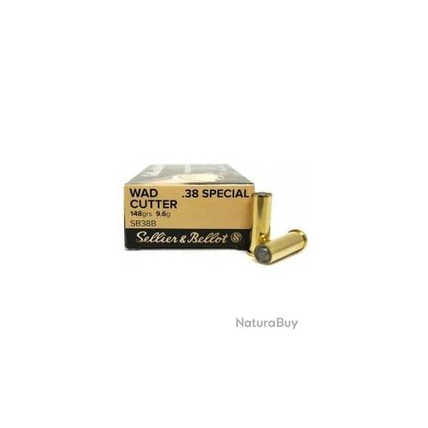 MUNITION SELLIER & BELLOT CAL 38SP 148GRS WC BTE DE 50