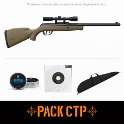 Carabine Gamo Delta Kaki Synth&eacute;tique 4.5mm 7.5 Joules - Pack CTP
