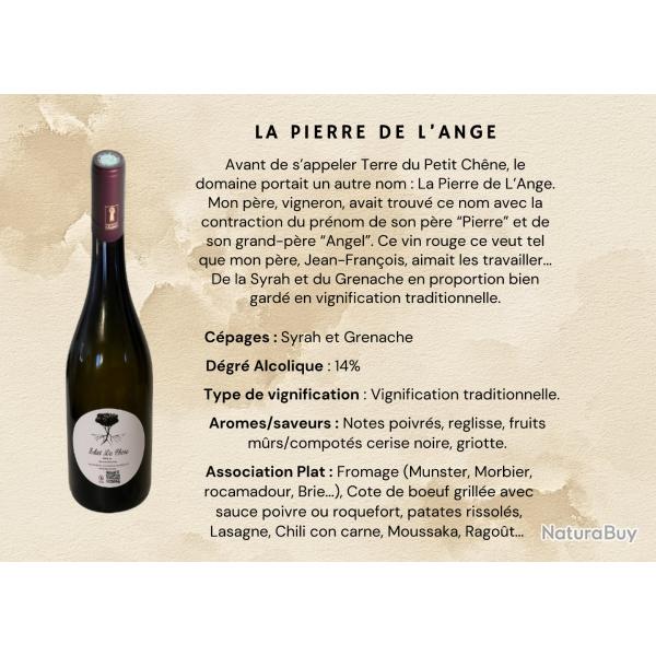 Bouteille de Vin Rouge cuv�e 2024 "La Pierre De L'Ange" Minervois Domaine Terre Du Petit Ch�ne