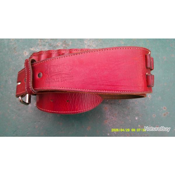 RARE,  Cartouchi�re sign�e  de grande marque de prestige tout en cuir cousu a la main