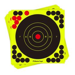 Lot 50 Cibles Autocollantes Fluorescentes R&eacute;actives 20cm Tir Pr&eacute;cision