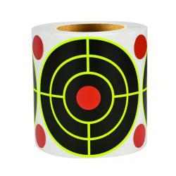 200 Autocollants Cible Fluorescente 3 Pouces pour Tir et Airsoft