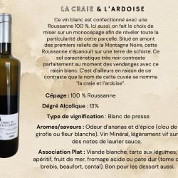Bouteille de Vin Blanc cuv&eacute;e 2024 "La Craie & L'Ardoise" Minervois Domaine Terre Du Petit Ch&ecirc;ne
