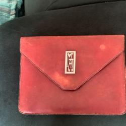 Archive 1925 HERM&Egrave;S &laquo;&nbsp;Sac de Ville&nbsp;&raquo; - Monogramme Art D&eacute;co en argent  - Qualit&eacute; Mus&eacute;e - Pi&egrave;ce