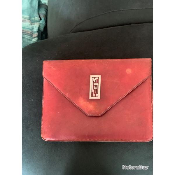 Archive 1925 HERM�S ��Sac de Ville�� - Monogramme Art D�co en argent  - Qualit� Mus�e - Pi�ce