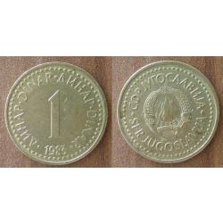 Yougoslavie 1 Dinar 1983 Piece Dinara Embleme