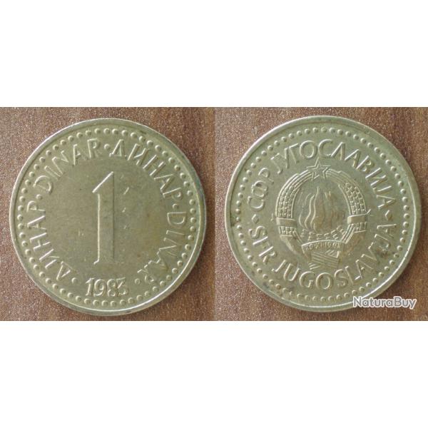 Yougoslavie 1 Dinar 1983 Piece Dinara Embleme
