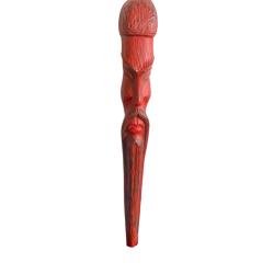 Rare Sculpture Totem en bois polychrome sign&eacute;e Jean Pons ( 1913-2005)