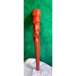 Rare Sculpture Totem en bois polychrome sign&eacute;e Jean Pons ( 1913-2005)