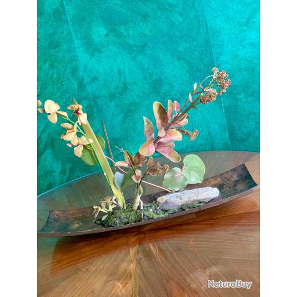 Illusion orchid�e - plateau en �b�ne des Philippines - Sculpture Emilio Robba - ann�es 80/90