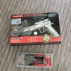 Tangfolio gold custom billes acier 4.5 mm + CO2 neuf facture en appui + chargeur suppl&eacute;mentaire neuf