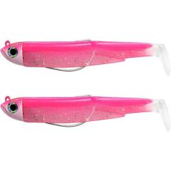 LEURRE FIIISH BLACK MINNOW N&deg;1 70 DOUBLE COMBO ROSE FLUO