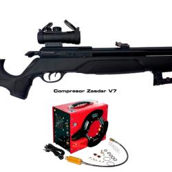 PACK  GAMO ARROW + BIPIED Cal. 5,5 mm, 19,9 j + Kit Puissance + COMPRESSEUR + POINT ROUGE 2X40RD