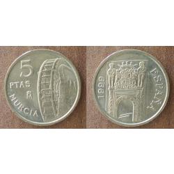 Espagne 5 Pesetas 1999 Murcia Piece Neuve