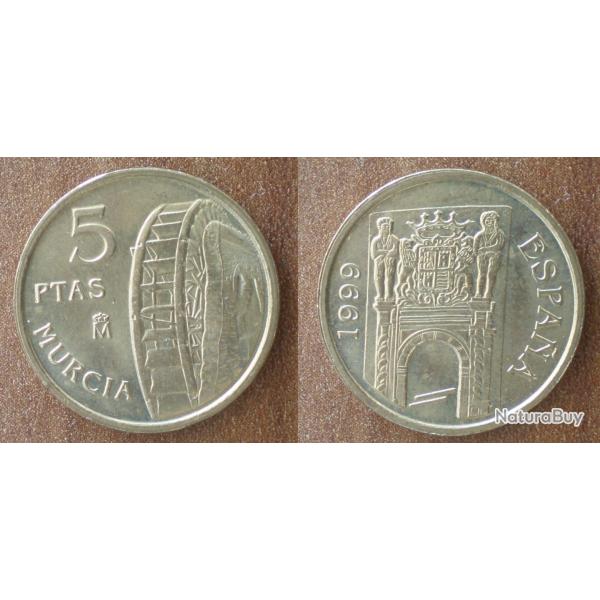 Espagne 5 Pesetas 1999 Murcia Piece Neuve