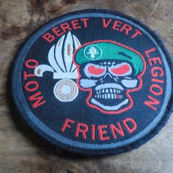 &eacute;cusson patch moto b&eacute;ret vert l&eacute;gion friend