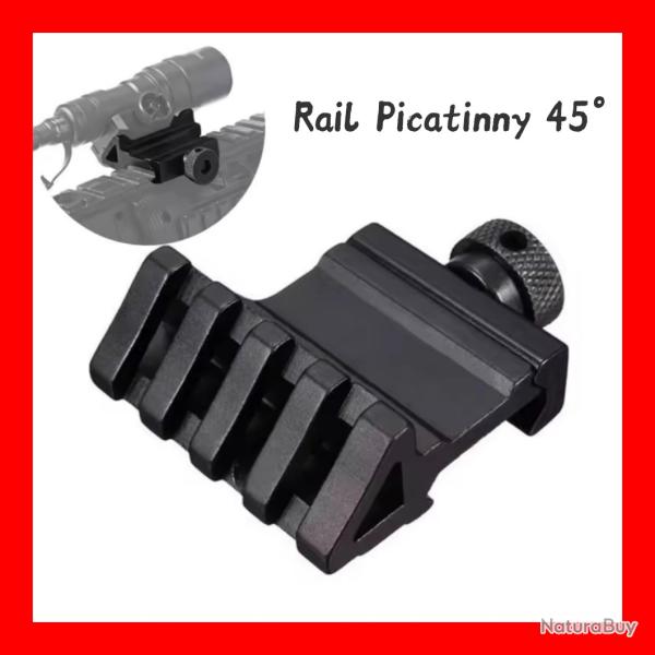 Support � 45� Picatinny - Rail 20mm pour Point Rouge (Livraison rapide)