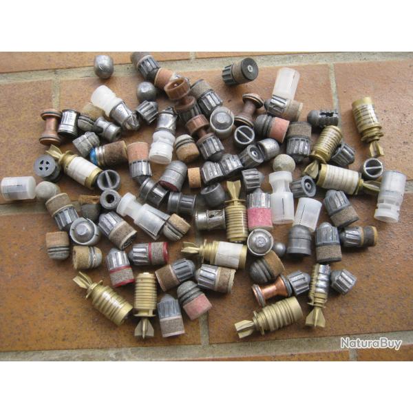 LOT DE BALLES DIVERSES POUR FUSIL DE CHASSE