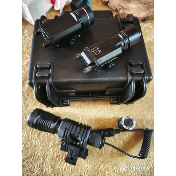 Lot de lampes tactiques