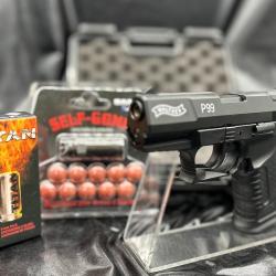 Pack d&eacute;fense pistolet WALTHER P99 9MM PAK + 50x Munitions + Embout Self Gomm