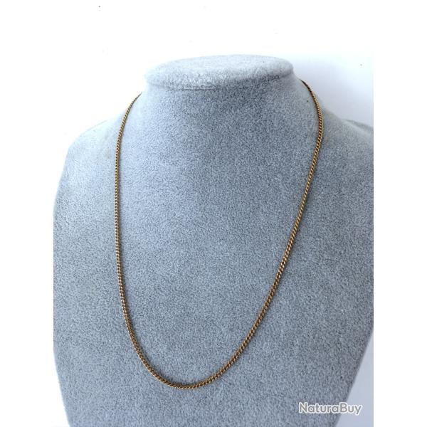 Chaine homme or 18 carats - 49 cm - collier maille gourmette