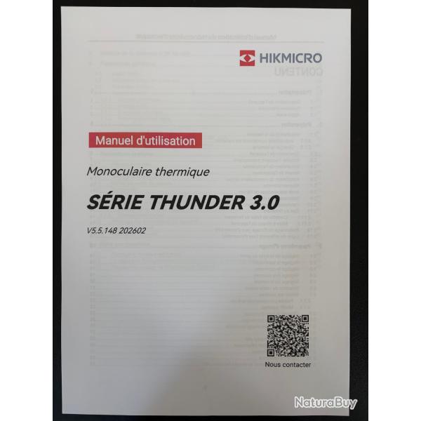 Manuel d'utilisation Monoculaire thermique HIKMICRO S�rie THUNDER 3.0