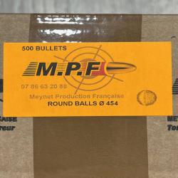 Balles rondes MPF &Oslash; .454 x100