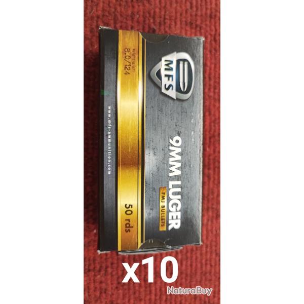 500 MUNITIONS 9X19 - MFS - 8G / 124GR