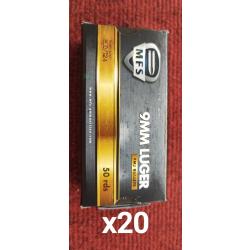 1000 MUNITIONS 9X19 - MFS - 8G / 124GR