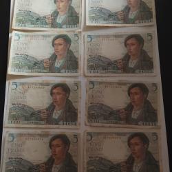 Billet s&eacute;rie de 5 Franc 1945 Rare