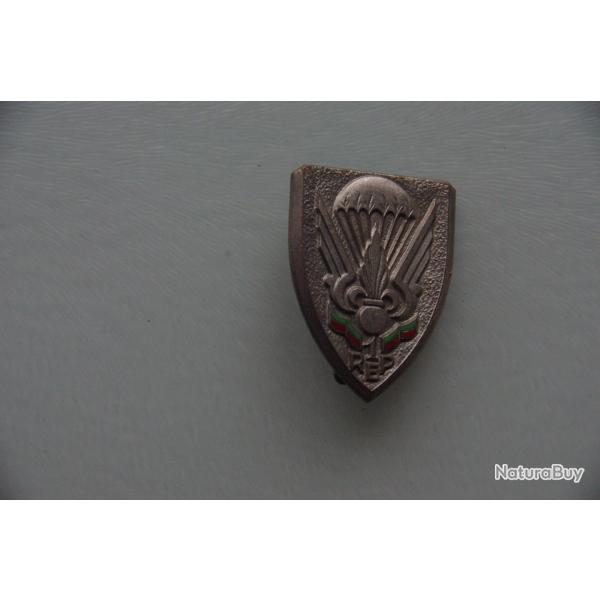 INSIGNE GUERRE D'ALGERIE  : 1 � REGIMENT ETRANGER  PARACHUTISTES  -VERT CLAIRE  -----D.P  DOS LISSE