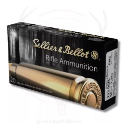 20 balles FMJ Cal.222 REM 50Grs S&B