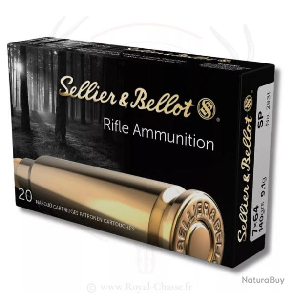 20 balles SP Cal.7X64 140Grs SELLIER & BELLOT