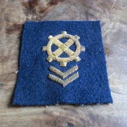 insigne tissu brod&eacute;e a cannetille arm&eacute;e de l air m&eacute;canicien