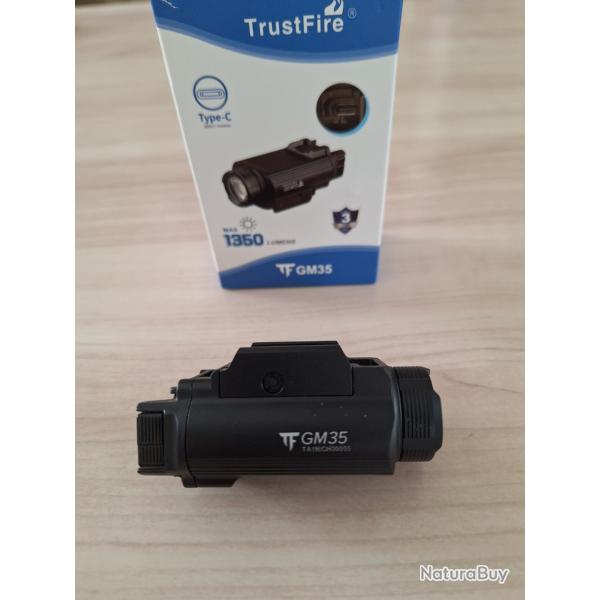 Lampe tactique led pour pistolet 1350 lumens