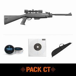 Pack Carabine &agrave; air Crosman Mag Fire Diamond Back NP - Cal.4.5mm + lunette - Pack CT