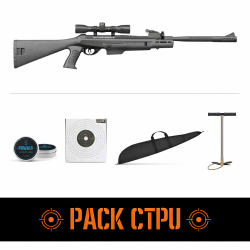 Pack Carabine &agrave; air Crosman Mag Fire Diamond Back NP - Cal.4.5mm + lunette - Pack CTPU