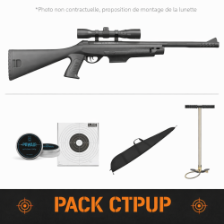 Pack Carabine &agrave; air Crosman Mag Fire Diamond Back NP - Cal.4.5mm + lunette - Pack CTPUP