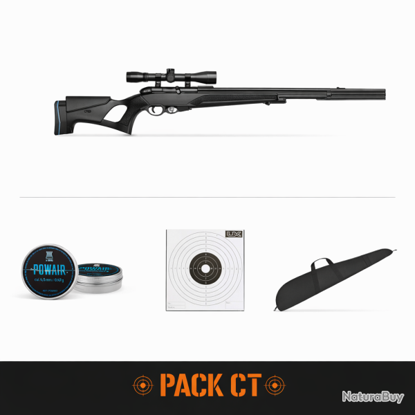 Pack carabine PCP Stoeger XM1 S4 Suppressor et lunette 4x32- Cal. 4.5 - Pack CT