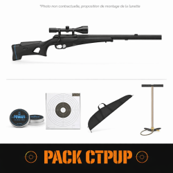 Pack carabine PCP Stoeger XM1 S4 Suppressor et lunette 4x32- Cal. 4.5 - Pack CTPUP