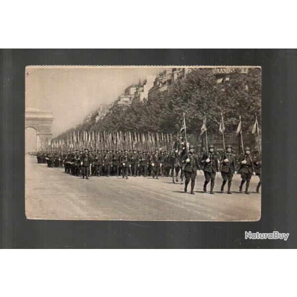 revue du 14 juillet chasseurs � pied cpa , arc de triomphe