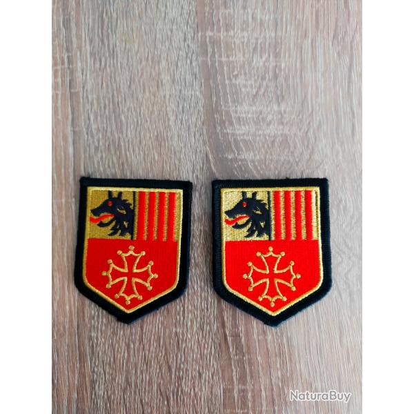 �cusson tissu Gendarmerie r�gion Languedoc Roussillon (lot de 2) neuf