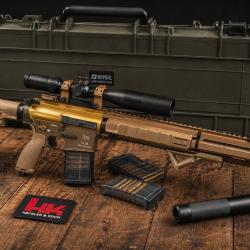 HK G28 HPA airsoft full &eacute;quip&eacute; + valise + 2 chargeurs