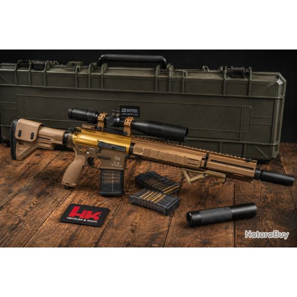 HK G28 HPA airsoft full �quip� + valise + 2 chargeurs