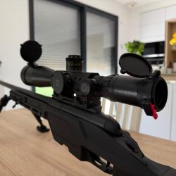 SCHMIDT & BENDER - 5-25x56 PM II LP - R&eacute;ticule P4FL - FFP - MRAD - CW - DT/ST