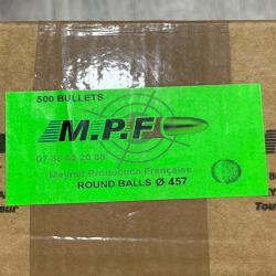 Balles rondes MPF &Oslash; .457 x100