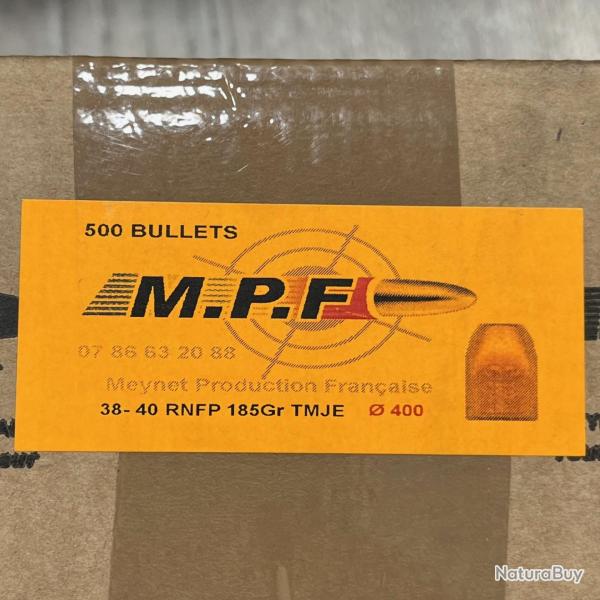 Ogives MPF 38-40 RNFP 185gr TMJE x500